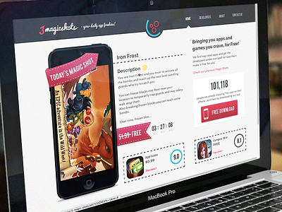 3 Magic Shots Website Design app design free gfx graphics iphone ui ux website