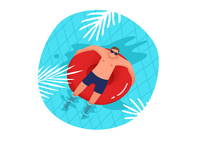 Siesta time design digitalillustration illustration summer ui uidesign