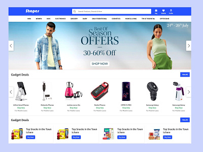 Shopes.in New Design Concept design ecommerce home screen strap ui ux