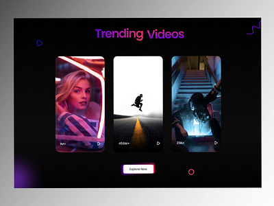Trending Videos branding design home page illustration strap tending trending videos ui ux vector videos
