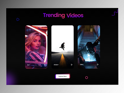 Trending Videos branding design home page illustration strap tending trending videos ui ux vector videos