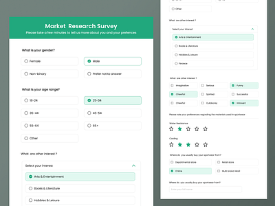 Market Research Form design form frame google form home screen strap textbox typography ui ux