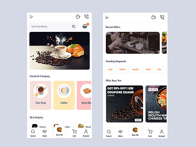 Apna Chai Wala online amptus app design food app home screen