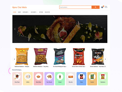 Apna Chai Wala custom design design food app home screen strap ui woocomerce woocommerce theme