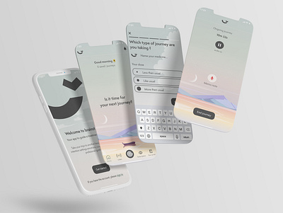 Medical Journey app app design meditation pastel palette productdesign selfcare trip uidesign uiux ux design