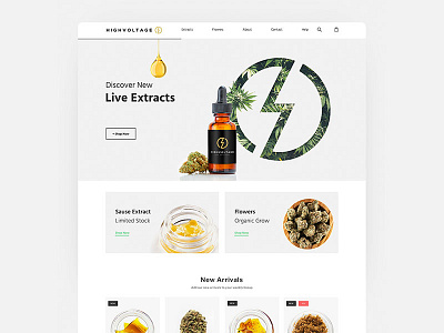 Homepage of Dispensary cannabis branding cannabis design cannabis logo cbd ecommerce design graphic design ui ux uidesign web desgin website design