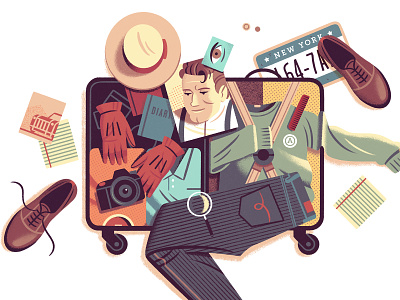 Suitcases character editorial editorial illustration illustration medium suitcase teaching