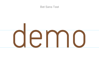 Bet Sans tests design geometrical typography