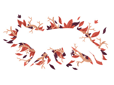 White Fox editorial editorial illustration fox illustration nature