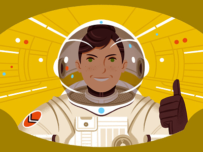 Launching a book with Discovery (free checklist) astronaut character character design design editorial illustration illustration infographic journey space