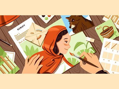 Illustrating a Children's Book book character children childrensbooks design illustration redridinghood reedsy tales