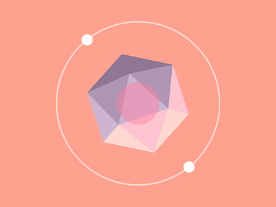 Newnergy animation atom polygon vector