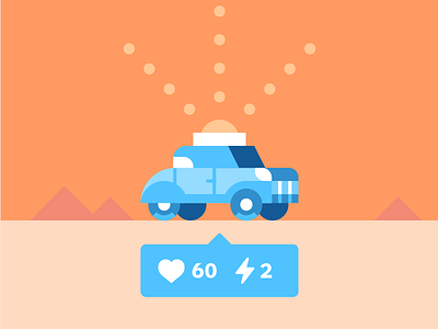 Tripl3Squad blue car car game illustration ui vector vehicle