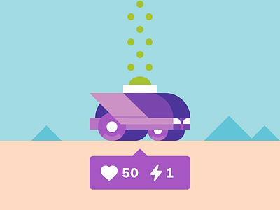 Tripl3Squad purple car car game illustration ui vector vehicle