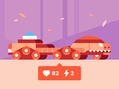 Tripl3Squad double red car car game illustration ui vector vehicle