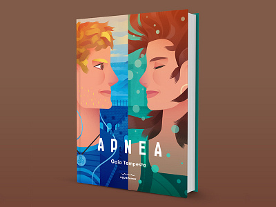 Apnea Cover book bookjacket characters cover illustration man vector woman
