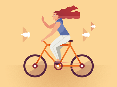 Bicycle bicycle character design vector woman