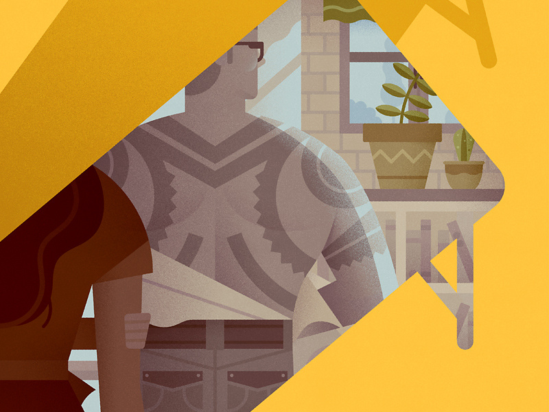 Portfolio update cover coverillustration coverdesign tattoo man vector illustration portfolio