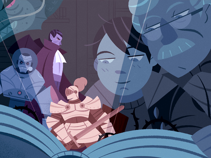 Dribbble x Ello: Make Good (III) reading character make inspiration book people good ello