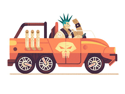 Cars & Drivers (Punk) car cartoon character design illustration punk