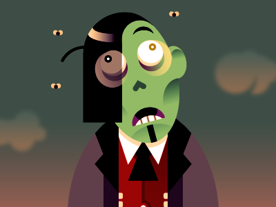 Emo Zombie cartoon character color design game illustration interface kids vector