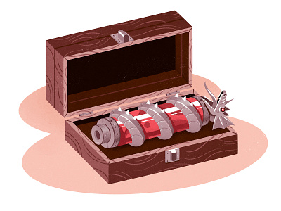 Blood Vial blood box dragon illustration narrative procreate props vial