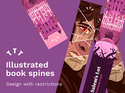 Illustrated Book Spines book book spine bookdesign design editorial illustration skillshare spine teaching