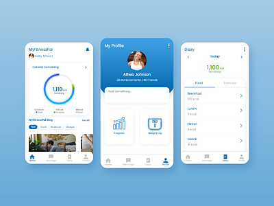 Myfitnesspal designs, themes, templates and downloadable graphic elements  on Dribbble