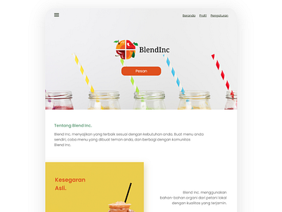 Juice Order Website Design adobe illustrator adobe xd food and drink uidesign uiux website design