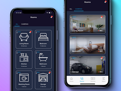 Samsung Smart Home Remote Control App app cameras home interface iot iphonex mobile remote samsung smart smart home ui