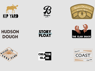 Selection of recent logos artist branding colour design designer illustration illustrator logo studio typography