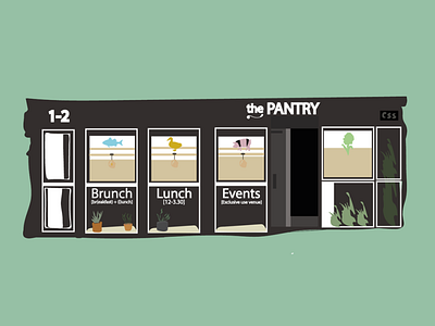 The Pantry artist brunch cafe colour design designer edinburgh food illustration illustrator print studio work