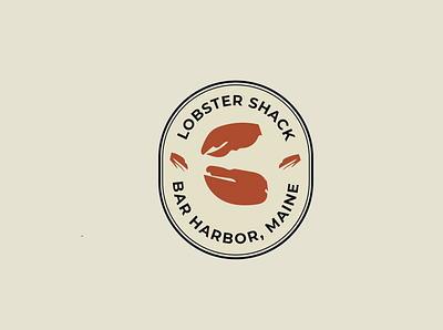 Lobster Shack, Maine Logo branding colour design designer illustration logo studio