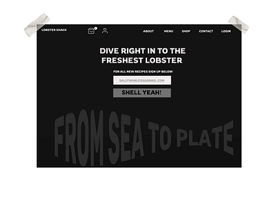 Lobster Shack branding design designer illustrator typography ui website design