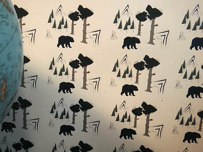 Bear + Woods kids wallpaper design home decor illustration kids wallpaper