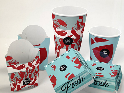 Lobster Shack co. brand branding colour design designer identity illustration lobster packaging print product