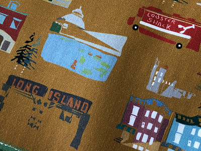 NYC print on fabric for Kip Yard