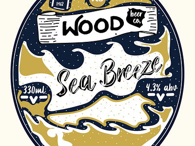 Wood beer co. beer branding colour design drinks identity illustration labelling packaging