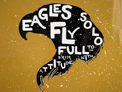 Eagles fly solo branding design designer hand lettering illustration typography