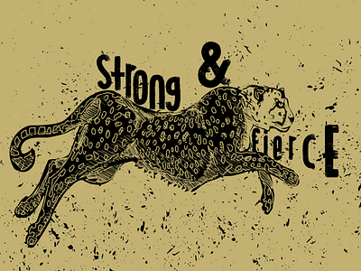 Leopard strong + fierce design designer illustration typography