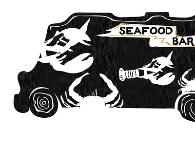 Seafood bar truck design designer food food truck illustration lobster seafood