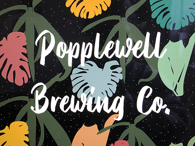 Popplewell brewing co. beer brewing colour designer illustration packaging studio typography