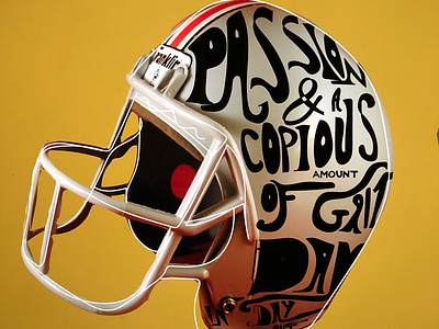 Passion & grit american football artist design designer graphic design grit hand lettering nfl passion studio typography