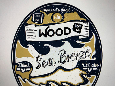 Wood beer label