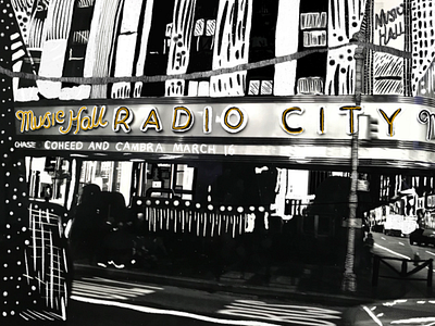 Radio city music hall design designer drawing illustration illustrator photo photography