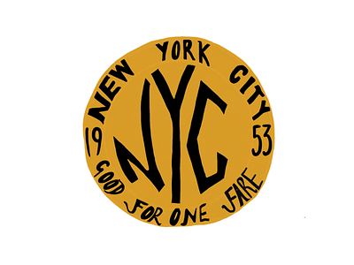 NYC good for one fair design designer illustrator studio type typography vintage