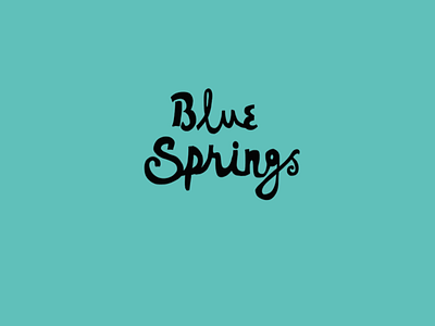 Blue springs color design designer hand lettering studio type typography