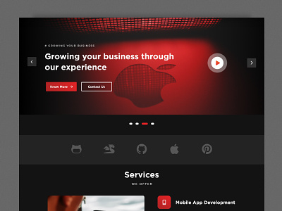 IT Service - Landing Page branding design illustration it service ui ux vector web design