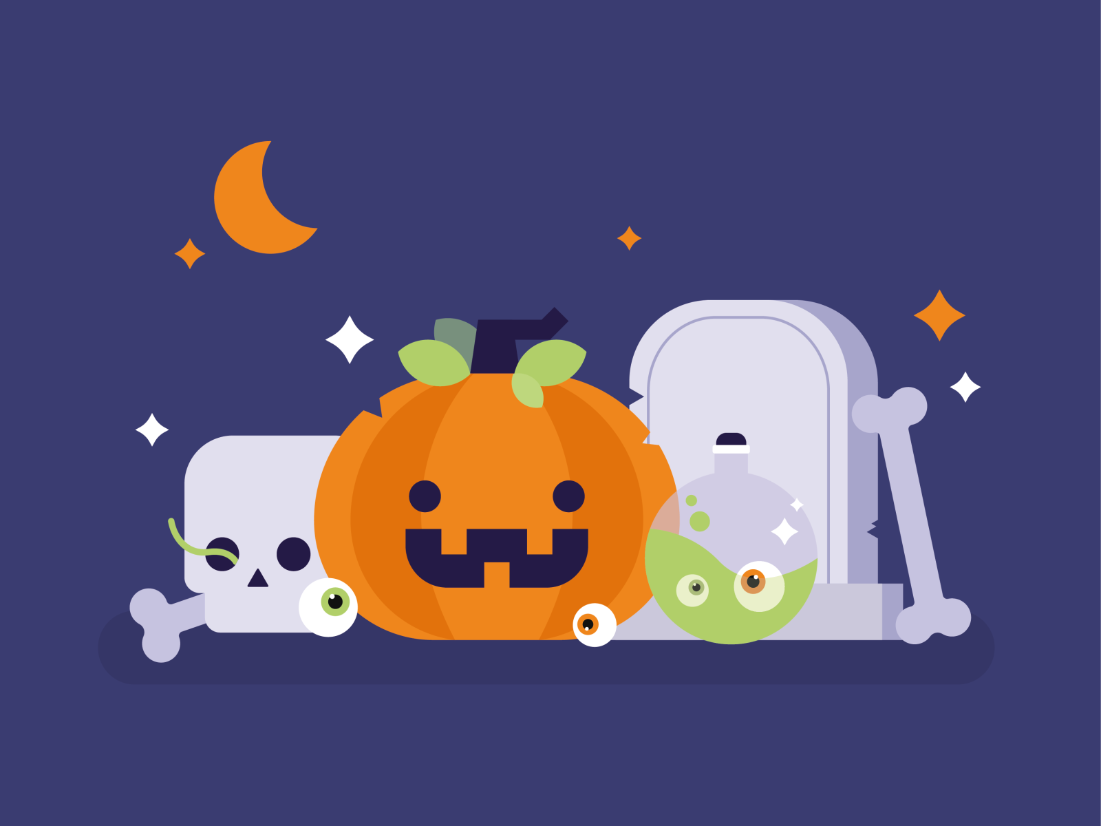 Spooky! Weekly Warm-Up by Aleksandra Boldak on Dribbble