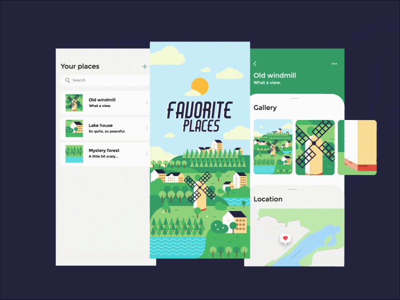 Favorite places app